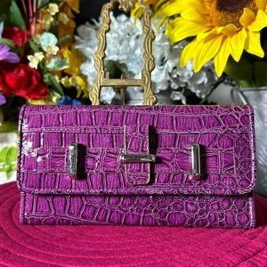 Faux Leather Checkbook Wallet